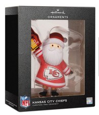Hallmark NFL Kansas City Chiefs Santa Fan 2025 Christmas Ornament