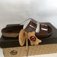 Lamo Sequoia Brown Leather Slipper.