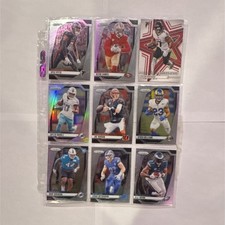 Panini 2023 Prizm Rookies & Stars NFL Football Card Lot 9 Rookie Pitts Burrow
