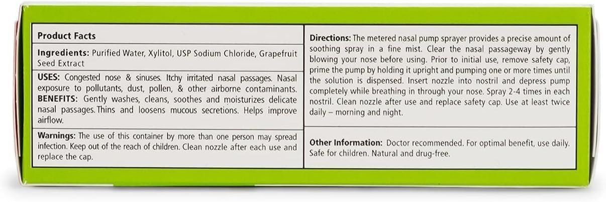 Spray nasal salin au xylitol Xlear 45 ml pour le soin et l'hydratation des sinus - 2