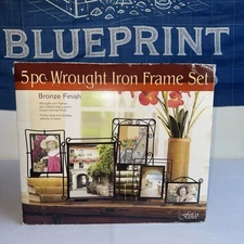 5-Piece Tuscan Style Wrought Iron Frame Set – Bronze Finish - BRAND NEW/SEALED