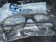 Vintage - NEW PROTECTIVE EYE SAFETY GLASSES CLEAR GLENDALE L. I. N.Y. USA