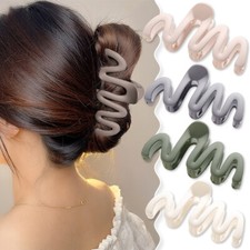 Hair Clip Acrylic Wavy Hair Claw Matte Wave Hair Accessories Shark Clip 1PCS