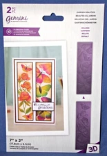 3D Embossing Folders Garden Beauties Gemini Set of 2 by Crafters Companion HTF