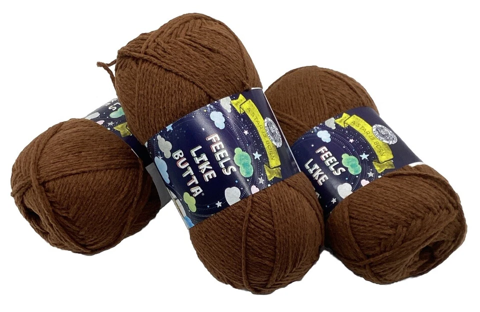 Fio Lion Brand Feels Like Butta "Marrom" 3 novelos #356 - Imagem 4 de 4