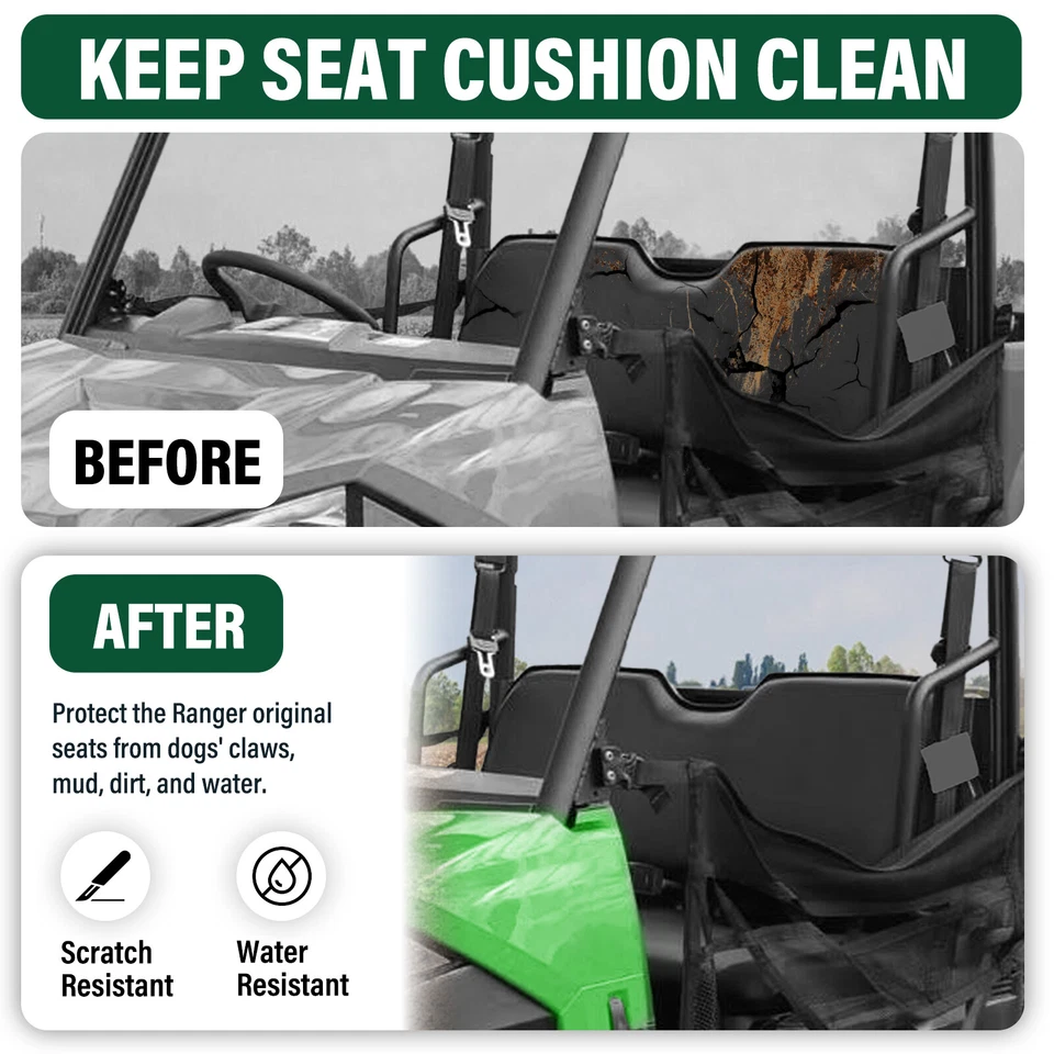 Asiento trasero completo negro para Polaris Ranger XP Crew 800 900 2009-2018 #2684885-070 Foto 4 de 4