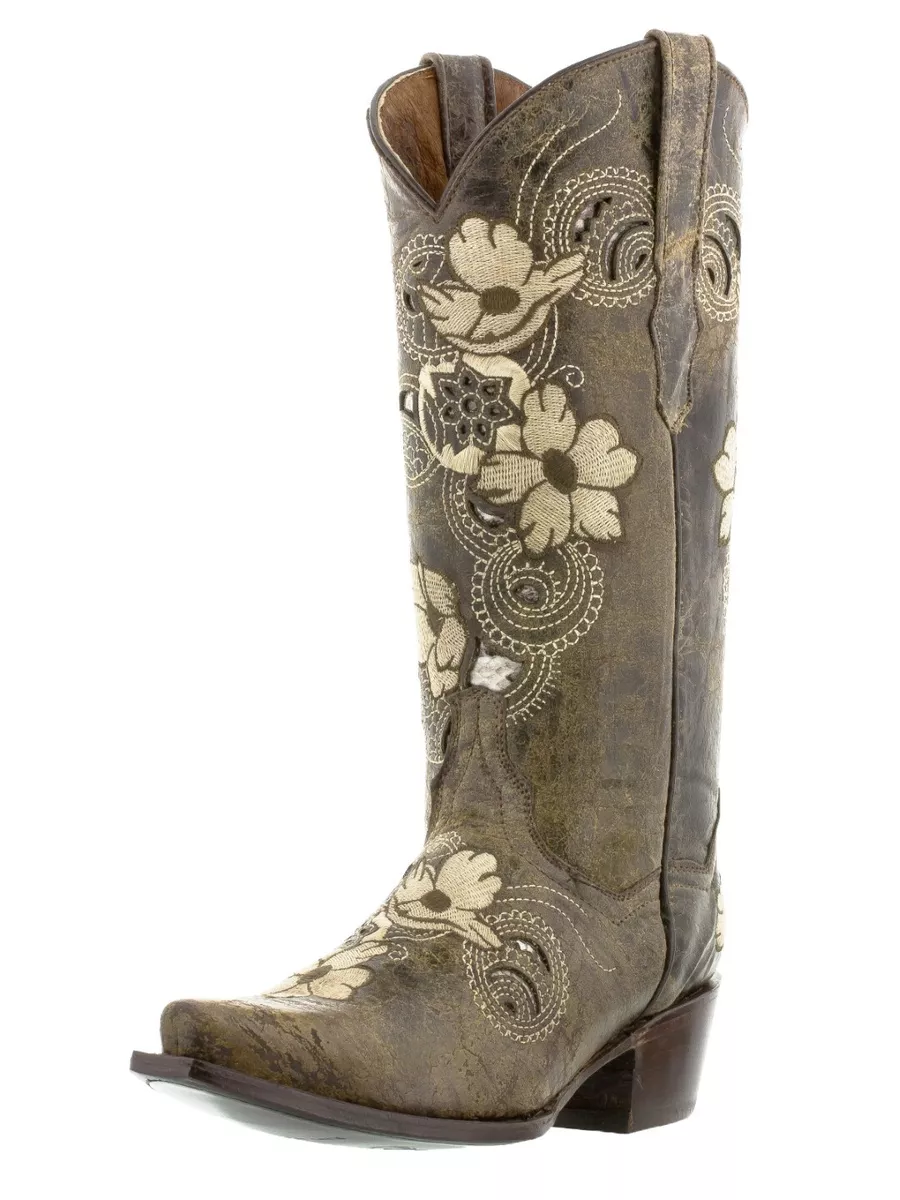 Floral embroidered hotsell cowgirl boots