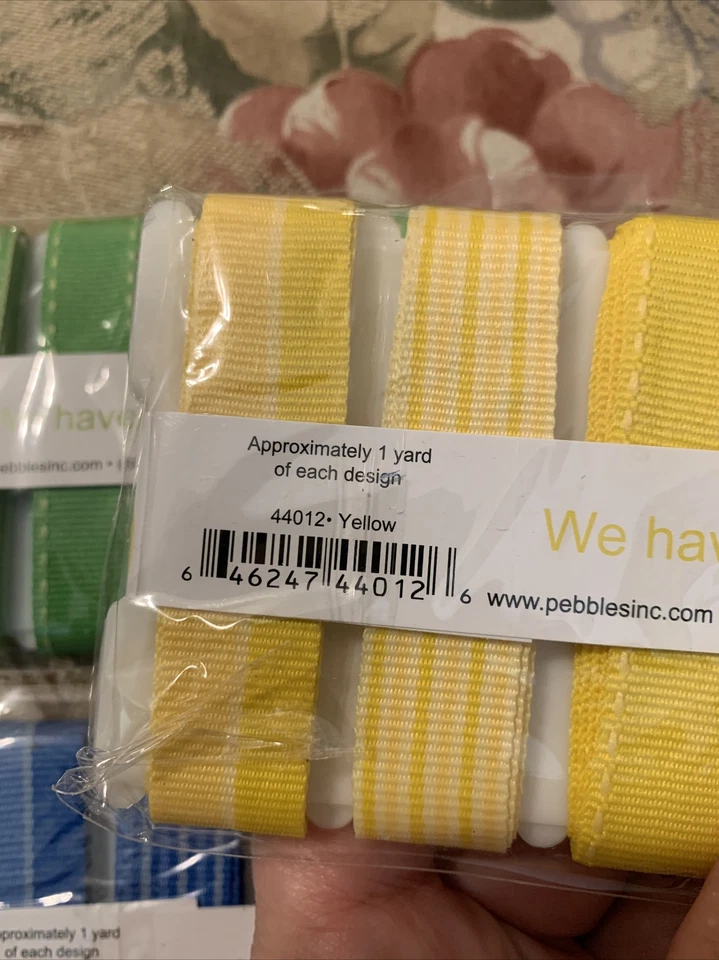 Pebbles Inc I kan-dee Ribbon Assortment Yellow Green Blue - 5 Styles each color - Image 4 of 4