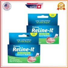 Denture Reline Kit - Advanced Formula Reline It Denture Reliner (Pack of 2)