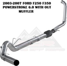 Mbrp 4 Exhaust 03-07 Ford Powerstroke 6.0l Diesel F250 Wo Muffler