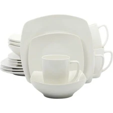 Porcelain Chip and Scratch Resistant Dinnerware Plates Bowls and Mugs Set NEW