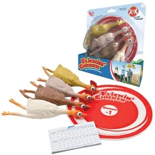 Flickin Chicken Outdoor Game Family Fun Rubber Chicken Tossing Target Game