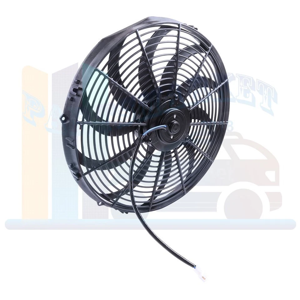 16" Inch Electric Radiator Cooling Fan For 1980-2015 Volkswagen Jetta Passat GTI Foto 3 de 4