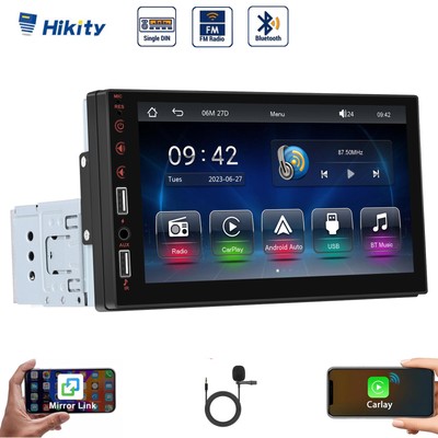Carplay Mirro Link 7'' Single Din Autoradio Stereo Bluetooth FM USB SD MP5 Player