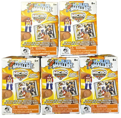World s Smallest Micro Action Figures & Comics Lot Of 5 New