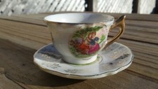Miniature 1" Vintage Teacup and Saucer