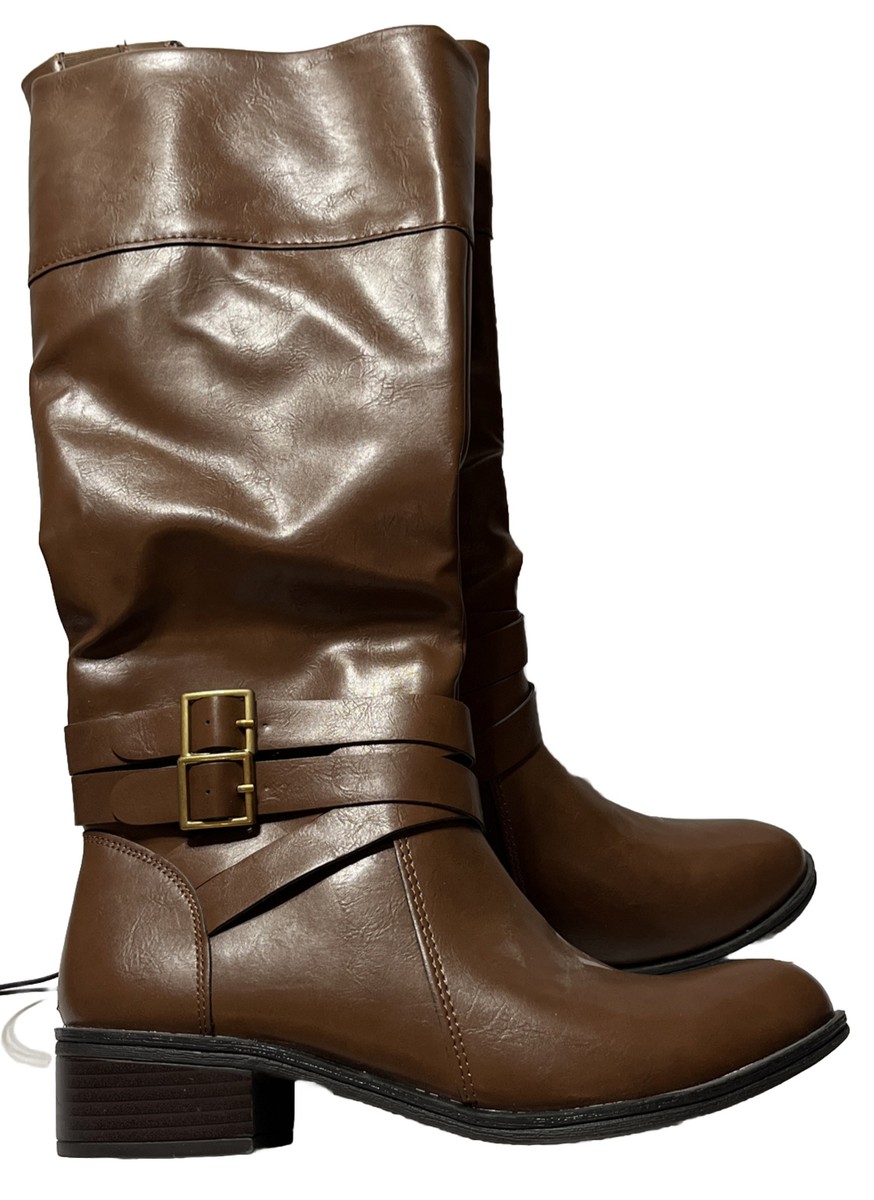 Arizona Womens Denmark Wide Calf Riding Boots Brown Size M