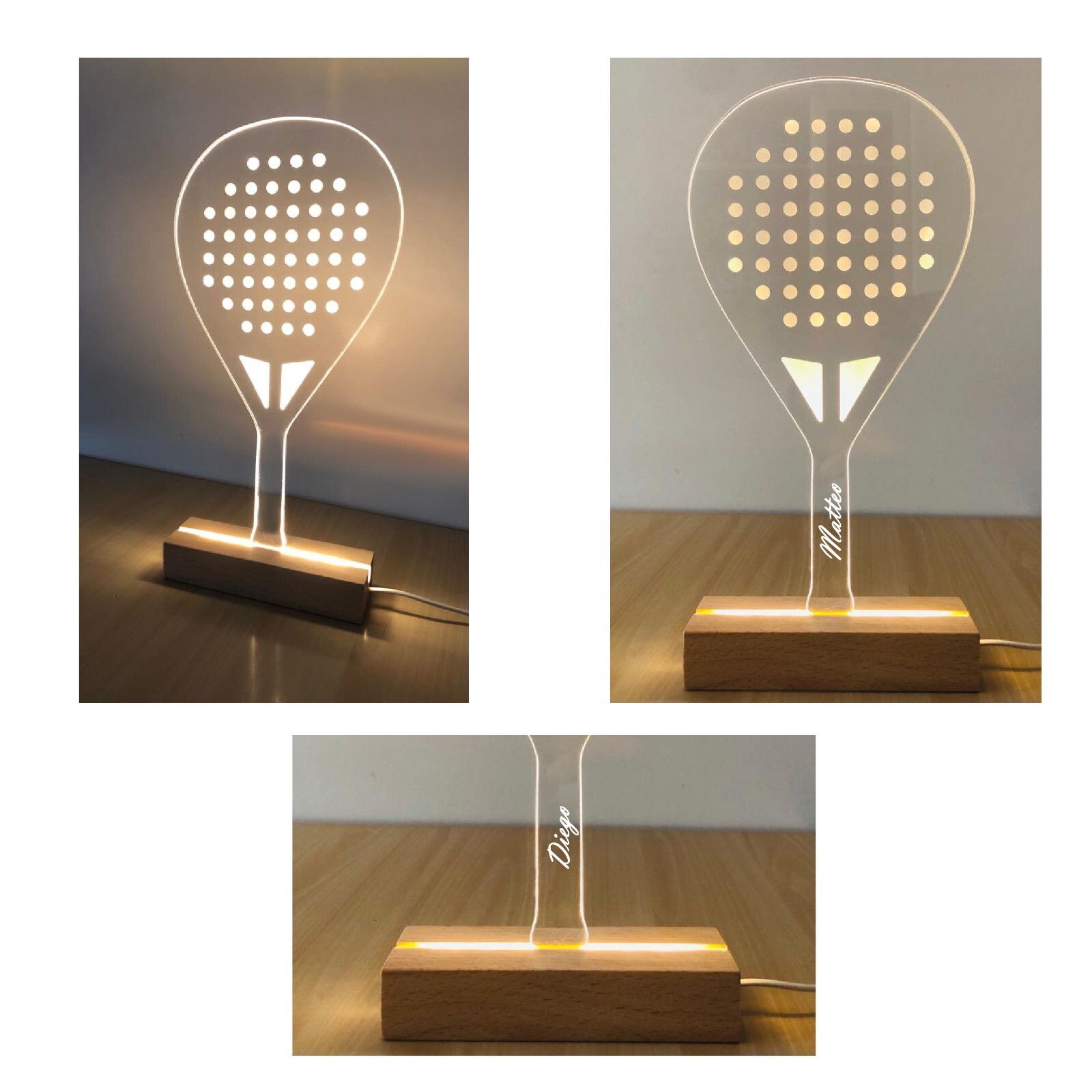 Lampada Padel Personalizzata - Per chi vince (o almeno ci prova)