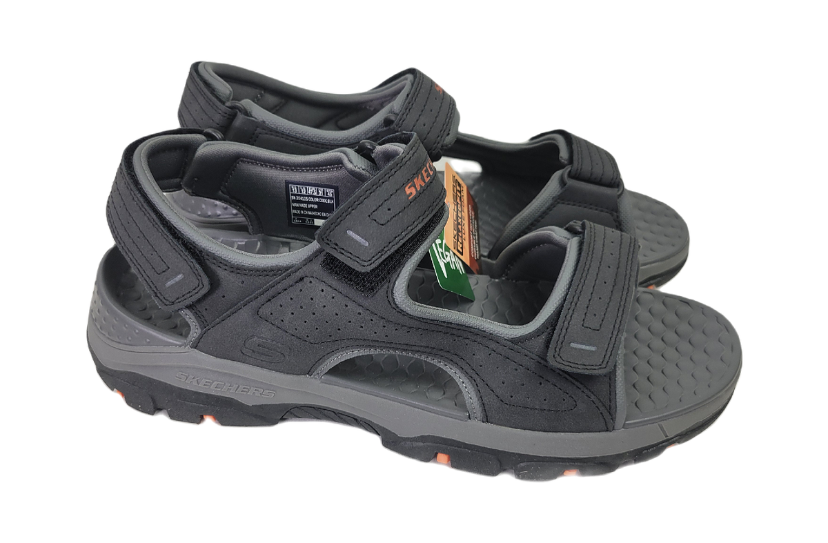 Skechers Mens Relaxed Fit Tresmen Garo Sandals Shoes Black  display picture 1