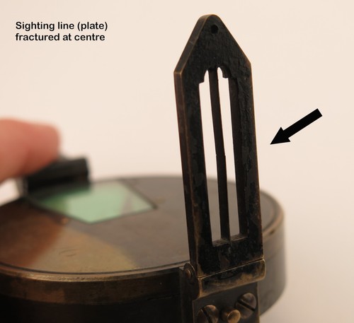Hicks compass and ‘Watkin’ 1881 clinometer compendium. Military film prop. - Picture 15 of 21