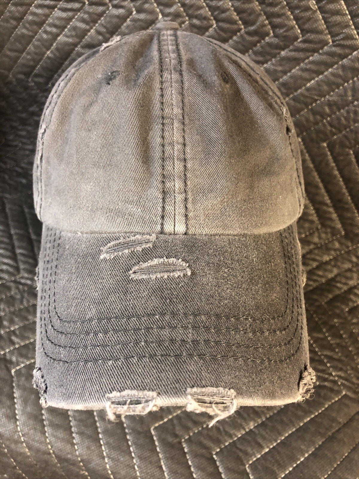 PONY Cappello da baseball Kbethos NERO invecchiato coda di cavallo berretto regolabile taglia unica