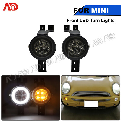 2x  Schwarz Led Frontblinker Blinker für MINI Cooper R50 R52 R53 | ab.2001-2007|