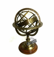 Vintage Brass London Collectible Antique Armillary Sphere Clock Globe 5" Gift