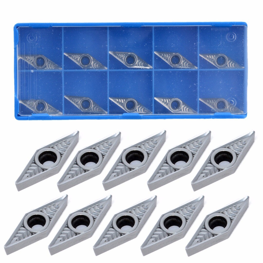 10tlg CCMT09T304 VP15TF Wendeschneidplatten Wendeplatten Für - Foto 8