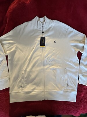 Vintage Polo Ralph Lauren Full Zip Sweater Cream 2XL XXL 2012