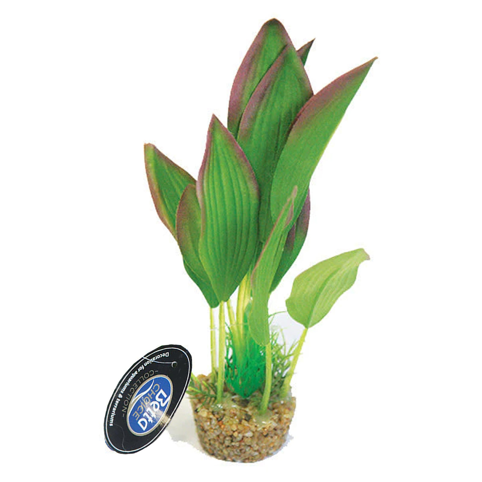 Betta Choice 8 inch Green Silk Plant With Sand Base Aquarium Fish Tank Decoratio