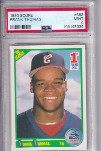 1990 SCORE FRANK THOMAS #663 * WHITE SOX * ROOKIE * HOF * MINT PSA 9