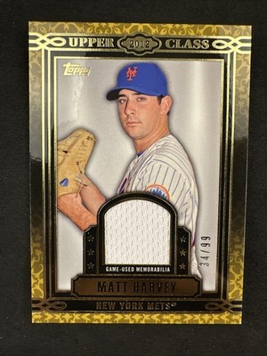 2014 Topps Upper Class Relic Matt Harvey #UCR-MH Jersey Relic 34/99 Mets