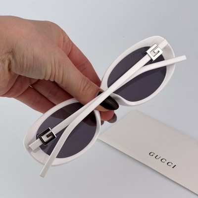 NEW Gucci GG1684SA 006 White Grey Unisex Oval Sunglasses GG 1684SA NEW Gucci GG1684SA 006 White Grey Unisex Oval Sunglasses main image 3