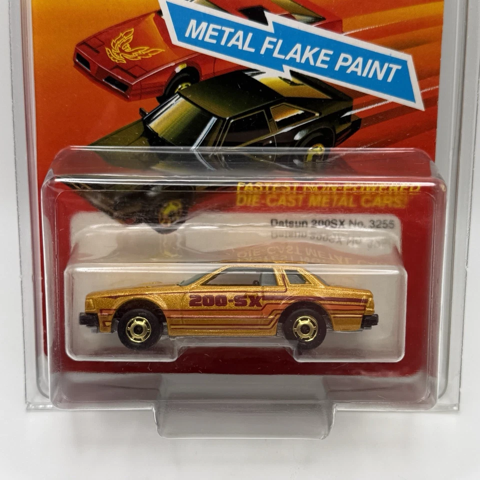Vintage 1983 Hot Wheels The Hot Ones Datsun 200SX No. 3255 Metal Flake Paint MOC - Image 2 of 4