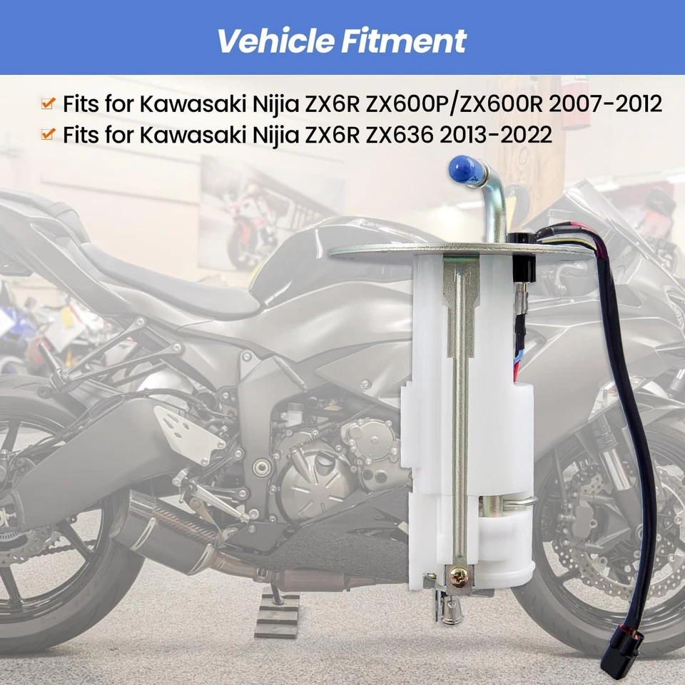 For Kawasaki Ninja ZX-6R ZX636 Replace 2008-2022 FUEL PUMP ASSEMBLY 49040-0819 Foto 3 de 4