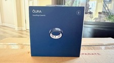 New Sealed Oura Ring Gen 4, Ceramic Size 8 Activity Tracker Midnight Blue Color