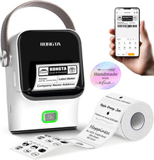 Bluetooth Label Maker Machine with Tape, Thermal Label Printer for Office, Small