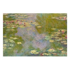 Non-Woven Wall Mural for Master Bedroom Easy Install Romantic Water With Lilies