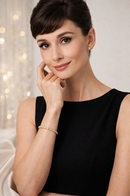 Lauréa Hepburn Tennisarmband 316L Edelstahl 18K PVD vergoldet 17cm