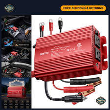 300W Pure Sine Wave Power Inverter - DC 12V to AC 110V Car Converter, Portable