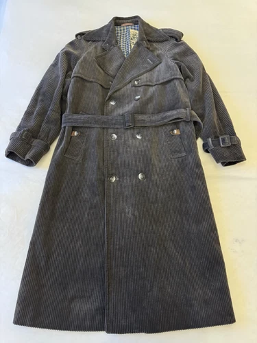 BURBERRY Trench cappotto uomo velluto a coste medio
