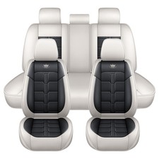 Pu Leather Car Seat Covers Wear Resistant Front Rear Full Set Protector For Cars
