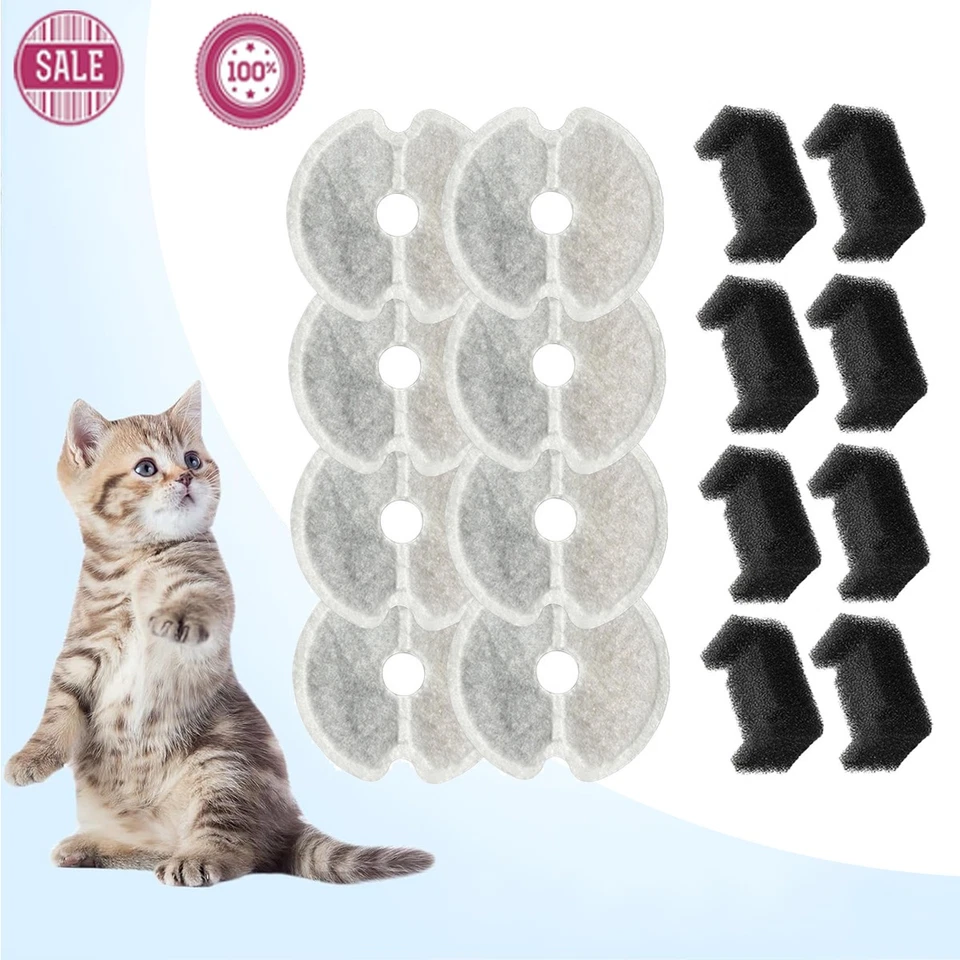 Katzen Trinkbrunnen Filter 6/12/18 Stück für 2L 2,5 L Wasserspender Ersatzfilter