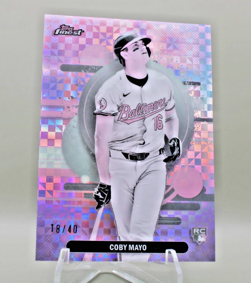 2025 Topps Finest Coby Mayo #188 Pearl Checkerboard Refractor /40 (RC)