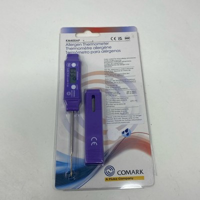 Comark KM400AP Purple Allergen Digital Pocket Thermometer, 5'' Stem