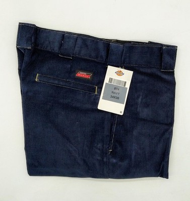 Dickies Men's Original 874 Navy Corduroy Work Pants, 34W x 30L