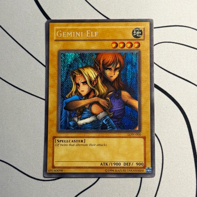 Konami Yu-Gi-Oh! Gemini Elf Reverse LON-000 LON Rare Foil Unlimited VLP/NM