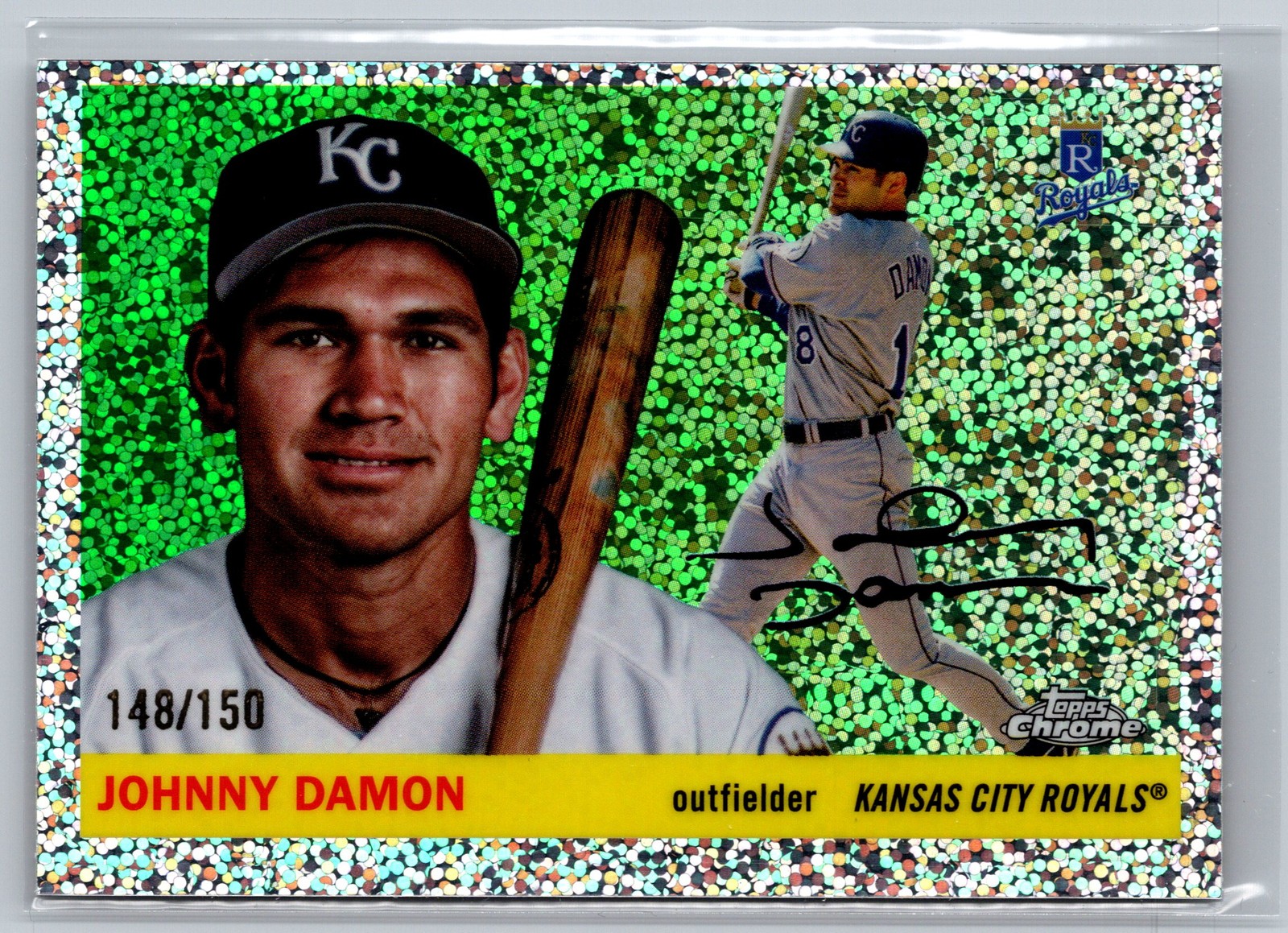 2025 Topps Chrome Platinum Anniversary #475 Johnny Damon Speckle Refractors /150