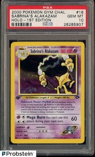 2000 Pokemon Gym Challenge 1st Edition #16 Sabrina's Alakazam PSA 10 GEM MINT