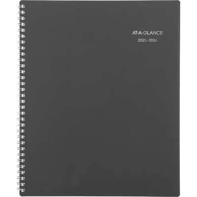 AT-A-GLANCE 2025-2026 Academic Monthly 8-1/2'' x 11'' Charcoal (AYC47045)